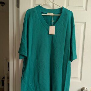Preloved Brand Sweatshirt V-Neck Dress